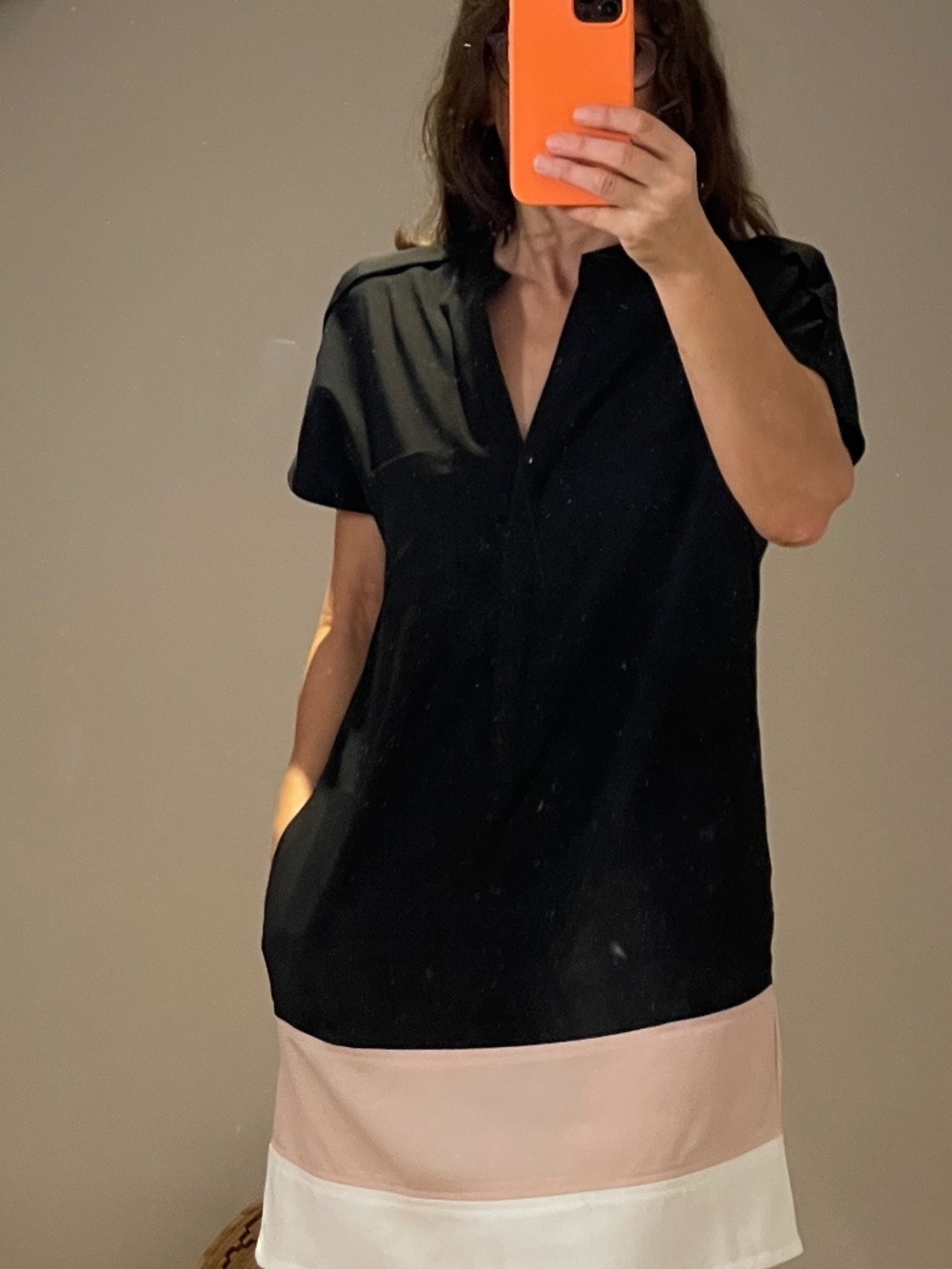 BCBG black blouse style dress XXS